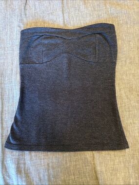 Strapless Heather Denim Colored Tube Top
